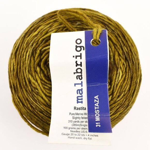 Malabrigo Rastita Yarn Pure Merino Wool Mostaza - Picture 2 of 2